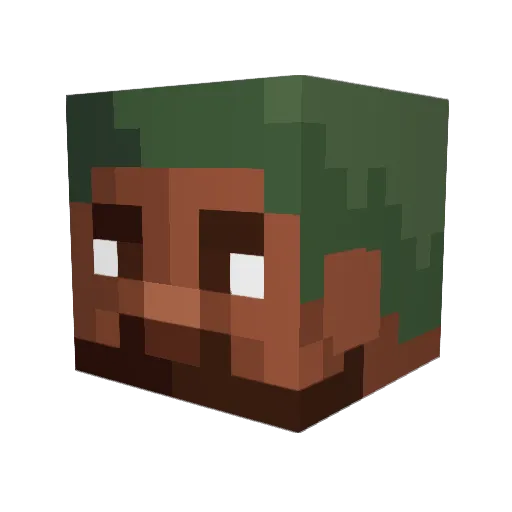 s0nda Minecraft avatar head, 3D render
