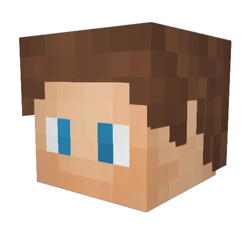 s13f Minecraft avatar head, 3D render