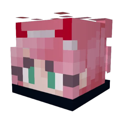 s1ip Minecraft avatar head, 3D render