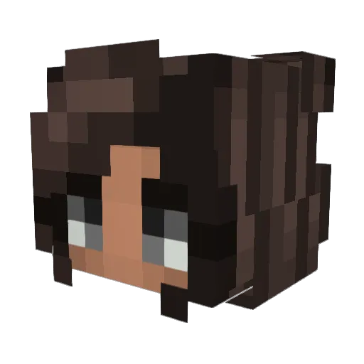 s1mcrrd Minecraft avatar head, 3D render