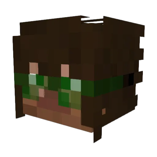 s1miha Minecraft avatar head, 3D render