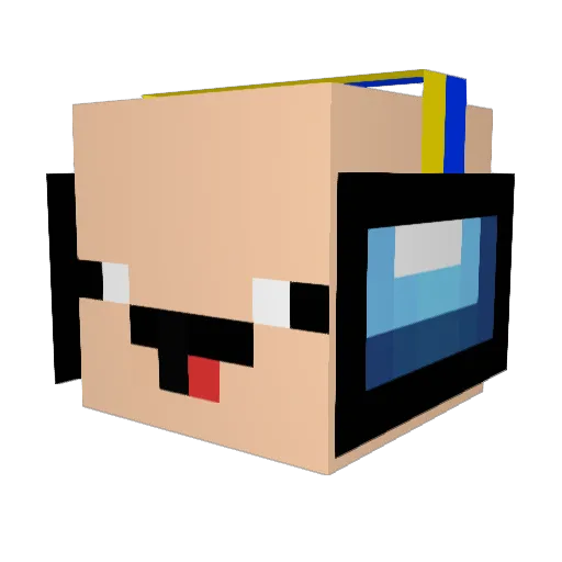 s1mxn__ Minecraft avatar head, 3D render