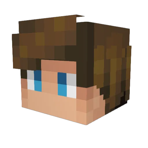 s1pl Minecraft avatar head, 3D render