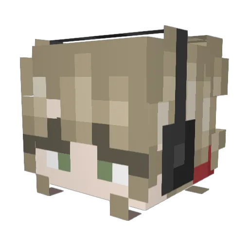 s1sii Minecraft avatar head, 3D render