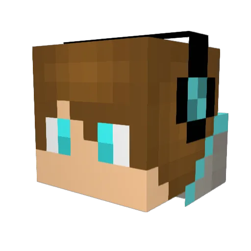 s1umZ Minecraft avatar head, 3D render