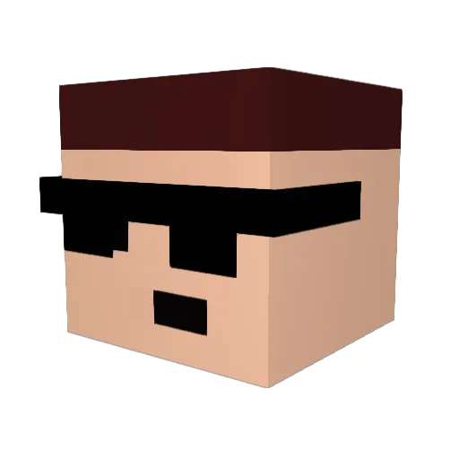 s1wulec Minecraft avatar head, 3D render