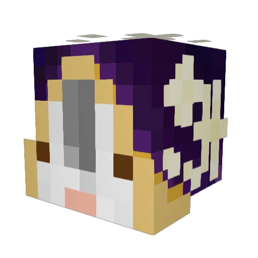 s1xcr0ws Minecraft avatar head, 3D render