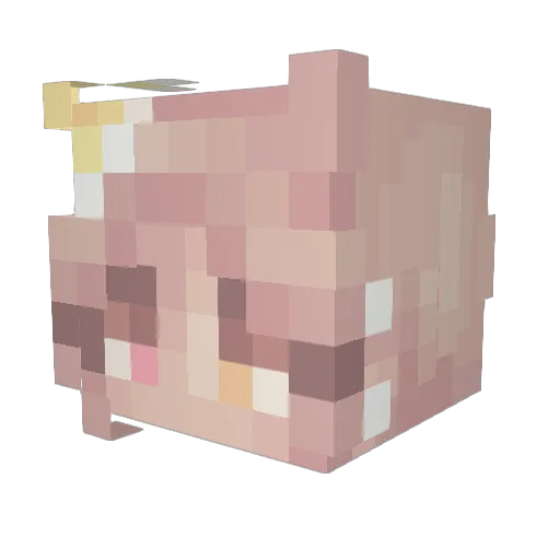 s1xtye1ght Minecraft avatar head, 3D render