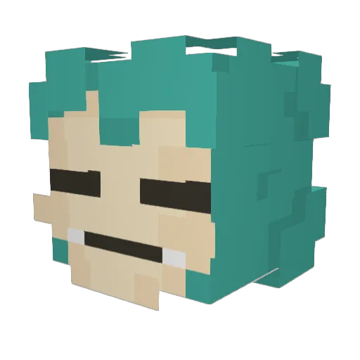 s29 Minecraft avatar head, 3D render