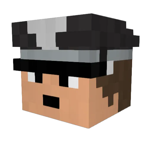 s2finest Minecraft avatar head, 3D render