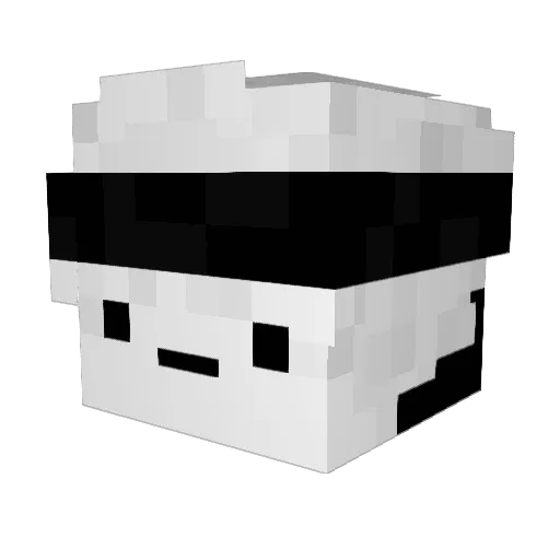 s2re Minecraft avatar head, 3D render