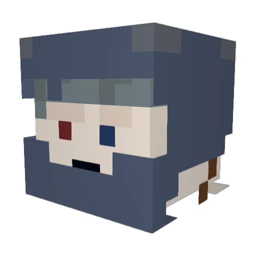 s314ke Minecraft avatar head, 3D render