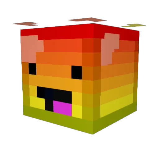 s3RT_ Minecraft avatar head, 3D render