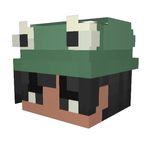s3ely Minecraft avatar head, 3D render