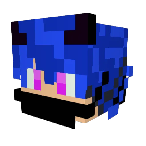 s3nselive Minecraft avatar head, 3D render