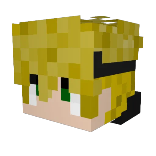 s3rA_pH1m Minecraft avatar head, 3D render