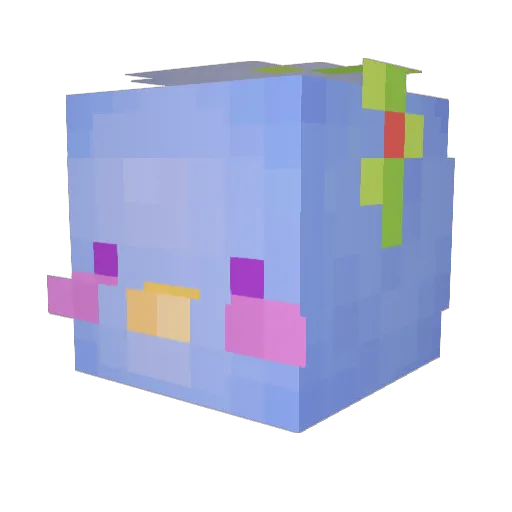 s4254 Minecraft avatar head, 3D render
