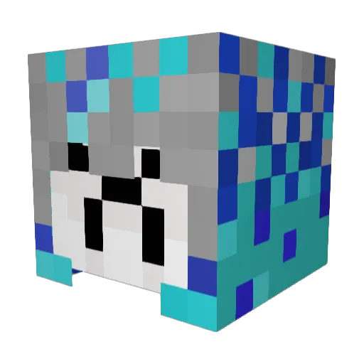 s44_tv Minecraft avatar head, 3D render