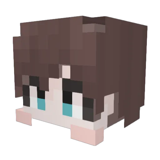 s4m1_ Minecraft avatar head, 3D render