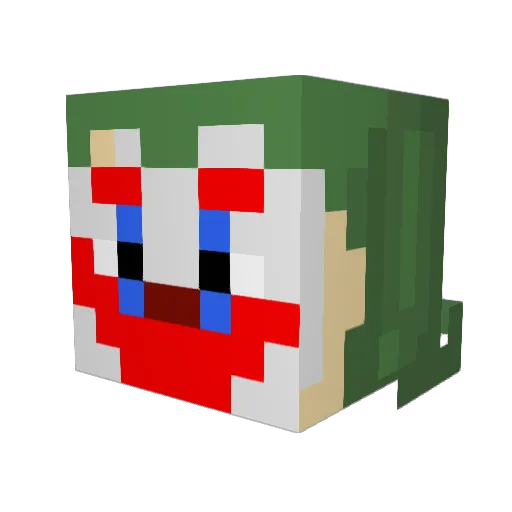 s4ntos Minecraft avatar head, 3D render