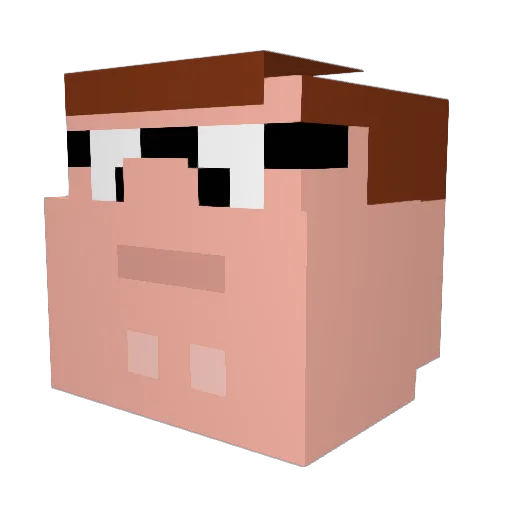 s4rd1n Minecraft avatar head, 3D render