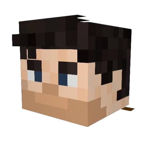 s4rv4d Minecraft avatar head, 3D render