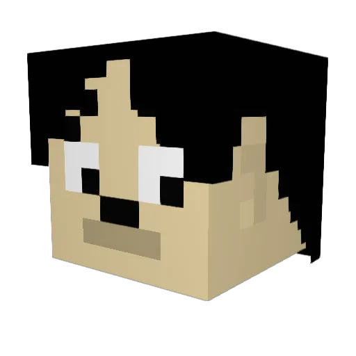 s4xyman Minecraft avatar head, 3D render