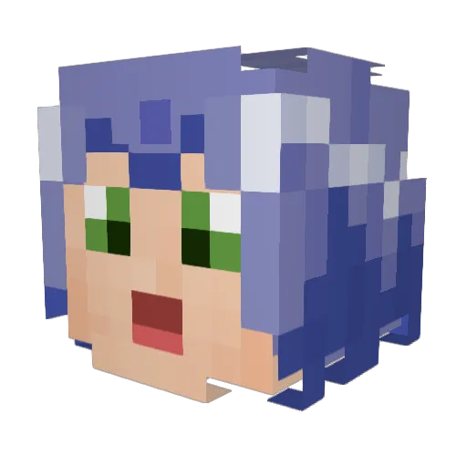 s4zz Minecraft avatar head, 3D render