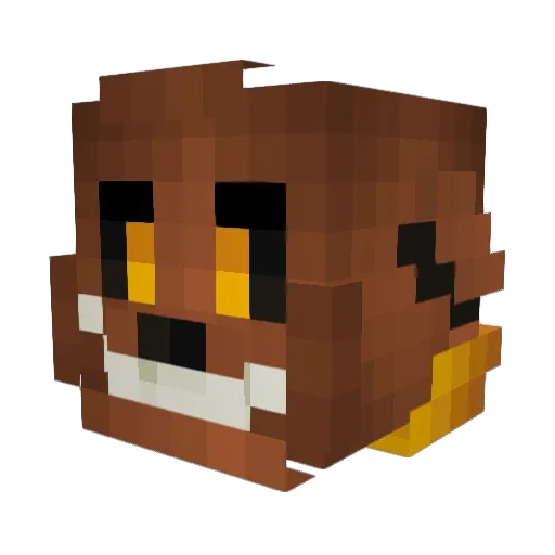 s74t Minecraft avatar head, 3D render