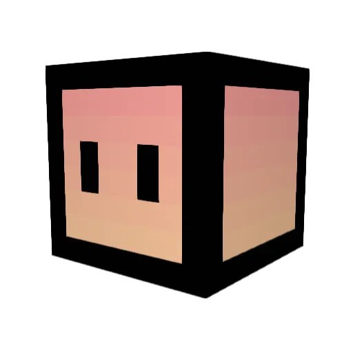s89091189 Minecraft avatar head, 3D render