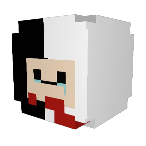 s8s Minecraft avatar head, 3D render