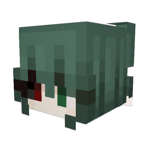 s9te Minecraft avatar head, 3D render