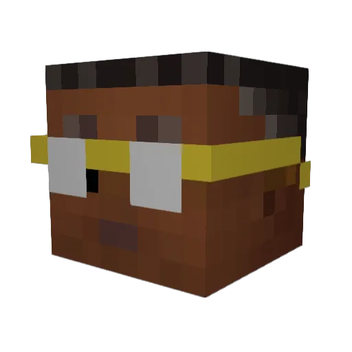 sATIN0 Minecraft avatar head, 3D render