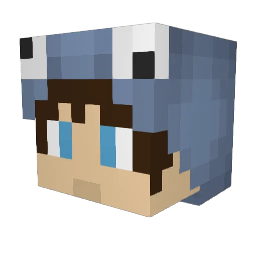 sAilverxD Minecraft avatar head, 3D render