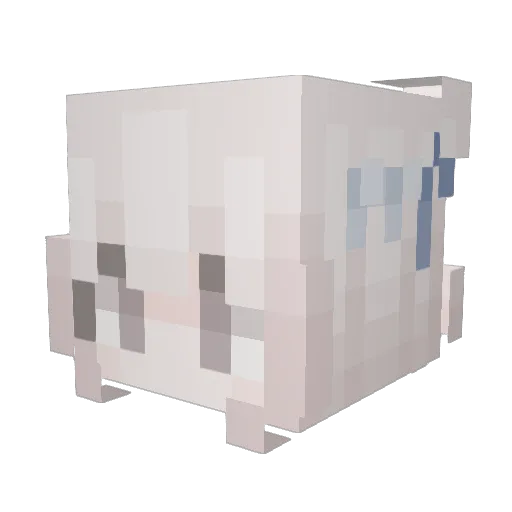 sBluee Minecraft avatar head, 3D render