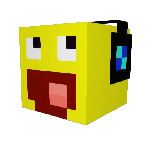 sCr33n111 Minecraft avatar head, 3D render