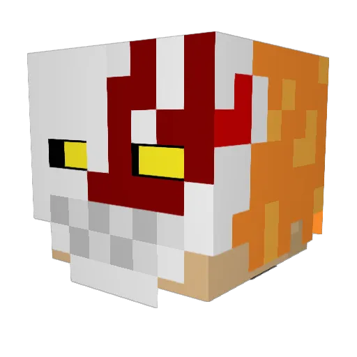sG_Hazard Minecraft avatar head, 3D render