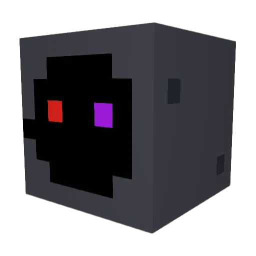 sH0ll0W Minecraft avatar head, 3D render