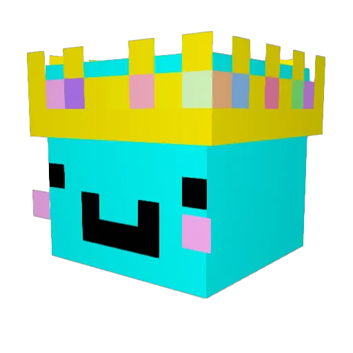 sH1b4_4 Minecraft avatar head, 3D render