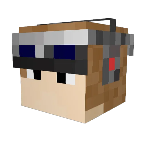 sHzstopped Minecraft avatar head, 3D render