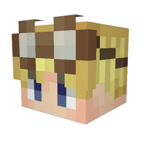 sIamdog Minecraft avatar head, 3D render