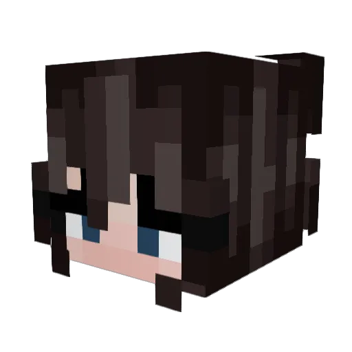sIutiana Minecraft avatar head, 3D render