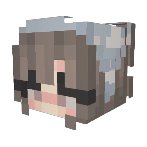 sLovely Minecraft avatar head, 3D render