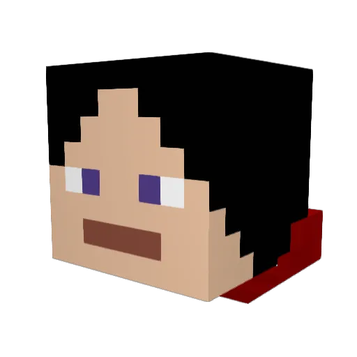 sMPKz Minecraft avatar head, 3D render