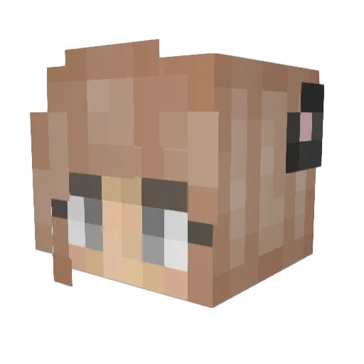 sNinelie Minecraft avatar head, 3D render