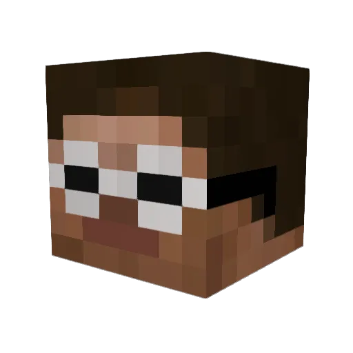sOoL_B Minecraft avatar head, 3D render