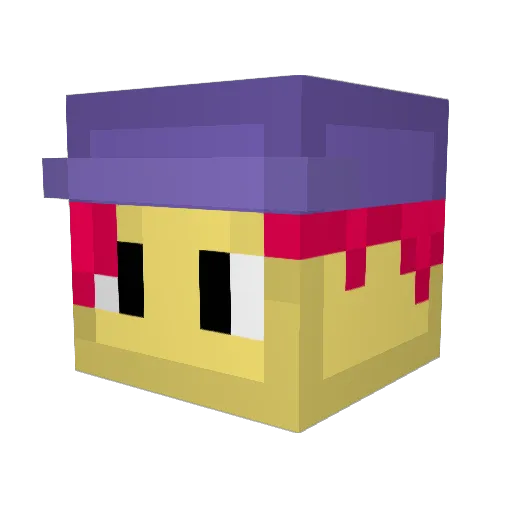 sP4d3_484 Minecraft avatar head, 3D render