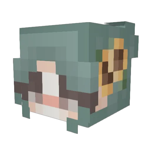 sS2z Minecraft avatar head, 3D render