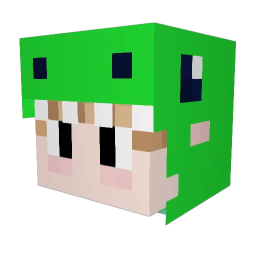 sSIMPIEe Minecraft avatar head, 3D render