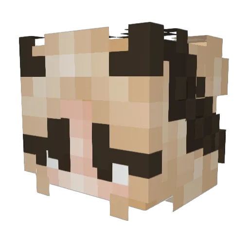 sSpirii Minecraft avatar head, 3D render